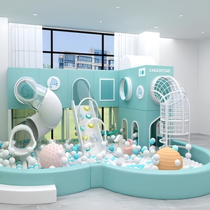 Ensemble de jeux interactifs personnalisable pour la <span class=keywords><strong>maison</strong></span> : piscine à balles, filet d'escalade, toboggan combiné, équipement de jeu intérieur pour salle de jeux - Product Image 1