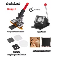 Kit de fabrication d'aimants de réfrigérateur personnalisés 63,5*63,5 mm (2x2 pouces) pour photos carrées, machine à aimants pour réfrigérateur