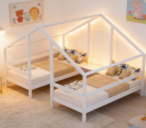 <span class=keywords><strong>Cama</strong></span> Infantil <span class=keywords><strong>Doble</strong></span> en Forma de Casa, Muebles para Dormitorio Infantil, Estructura de <span class=keywords><strong>Cama</strong></span> Infantil <span class=keywords><strong>Doble</strong></span> de Madera, <span class=keywords><strong>Cama</strong></span> Infantil <span class=keywords><strong>Montessori</strong></span> - Product Image 2