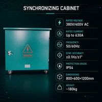 Panneau de synchronisation automatique ASP personnalisé 50kVA-500kVA, réponse 200ms, partage de charge, réduction de crête, armoire de synchronisation de générateur IP54