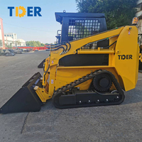 Mini-chargeur sur chenilles TDER en promotion, 0,7T, 1500lbs, 50hp, 700kg, chenilles en acier, pour jardin