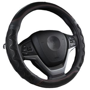 Funda de <span class=keywords><strong>Volante</strong></span> de Coche de Cuero y Fibra de Carbono de Alta Calidad de 38 <span class=keywords><strong>cm</strong></span>, Antideslizante, Universal, Accesorio Interior Deportivo - Product Image 5
