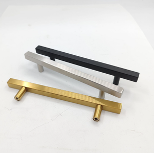Cabinet Handle Stainless Steel Light Luxury Furniture square Tube Round Foot Small Handle Drawer Clothes Cabinet <strong>Door</strong> Handle - Product Image 2