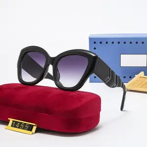 Оптовая продажа, модные роскошные солнцезащитные очки кошачий глаз в стиле ретро, США, трендовые брендовые дизайнерские женские солнцезащитные очки премиум-класса 2022