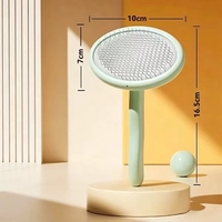 Brosse démêlante ovale à poignée ondulée pour toilettage des animaux, pour chats et chiens, massage et élimination des poils morts