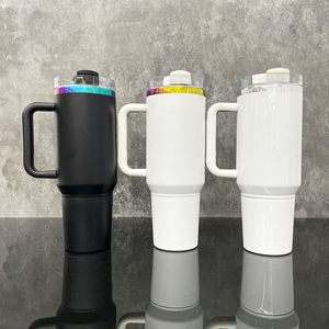 Gobelet à revêtement en <span class=keywords><strong>poudre</strong></span> H2.0 de 40oz avec compartiment de rangement pour les collations Gobelet à double paroi en acier inoxydable de 40oz avec poignée - Product Image 2