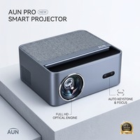 Projecteur intelligent AUN A45 Pro 1080P Full HD Android TV OS, projecteurs de cinéma maison portables, vidéo 4K, projecteur LED pour entreprise