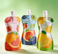 Pochettes de recharge personnalisées imprimées avec bec verseur, impression numérique, sac à jus écologique, pochette kraft avec bec verseur 100ml 350ml 500ml, pochette à jus