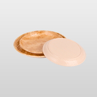 Assiettes empilables légères au design personnalisé, imitation grain de bambou, assiettes rondes en mélamine empilables multi-tailles