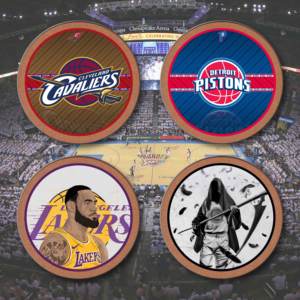 Dessous de verre en liège personnalisé couleur joueur <span class=keywords><strong>NBA</strong></span> Offre Spéciale 2023 Dessous de verre en bois - Product Image 2