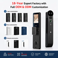 Serrure de porte intelligente WiFi AI Tuya avec déverrouillage par reconnaissance faciale 3D, empreinte digitale, interphone vidéo, pour portes en aluminium/acier, caméra 2MP - PST-A20-AI