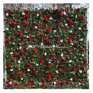DKB Factory Wholesale Artificial Flower Green Plant Wall Grass Wall Backdrop For Wedding Decor Customize Backdrop