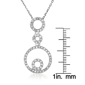 TD Collette Z ciondolo cerchio zirconi in argento Sterling-elegante gioielleria raffinata - Product Image 2