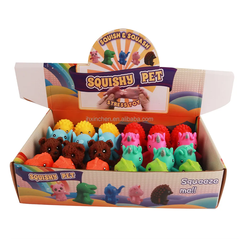 soft durable TPR dinosaur fidget sensory toy set pack for kids
