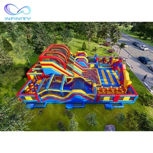 Cầu Trượt Bơm Hơi Thương Mại Với Chướng Ngại Vật Pop Sân Chơi Giải Trí Công Viên Giải Trí Bơm Hơi Cho Trẻ Em - Product Image 3