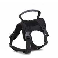 Harnais anti-traction pour animaux de compagnie, réglable, en nylon, tactique, pour la chasse, gilet pour chat, avec fermeture éclair, poignée, imperméable, robuste, pour l'entraînement en extérieur et le camping