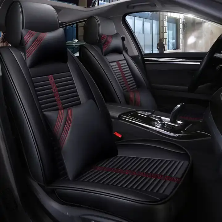 Универсальный роскошный высококачественный аксессуар для сидения автомобиля из натуральной кожи, комплект дропшиппинг 7 мест
