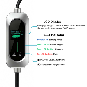 3.5kW/7kW/11kW/22kW Portable Type 2 Smart <strong>EV</strong> <strong>Charger</strong> with WIFI APP IP66 Rating 5m <strong>Cable</strong> 200-220V - Product Image 4