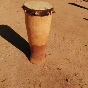 Djembé de style africain, tambour en bois sculpté à la main, percussion pour la maison et le studio - Product Image 1