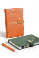 Ensemble cadeau de carnet en cuir PU A5, logo personnalisé, agenda d'affaires, carnet avec stylo pour cadeau promotionnel d'entreprise