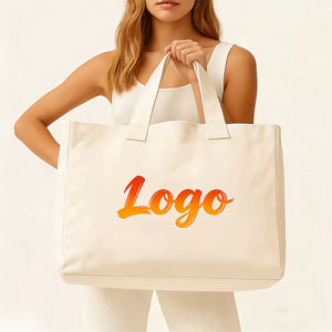 Bolso de Hombro Minimalista de Lona de Algodón con Patrón de Letras - Bolso Tote Casual Ligero y Duradero con Asa de Mano para Mujeres y Hombres - Product Image 3