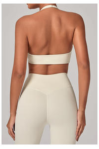 Nouveau design 2026 – Soutien-gorge de sport respirant personnalisé à col halter, grande taille, confortable pour le yoga, la course et l'entraînement, avec logo frontal - Product Image 4