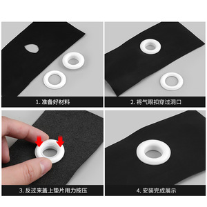 Attaches à pression rondes en PP mat avec œillets en plastique pour accessoires de décoration - Product Image 5