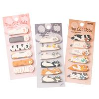 Adorables notes autocollantes en forme de chat de dessin animé, style Ins, index adhésifs, marque-pages DIY, classification, mémos, messages, blocs-notes