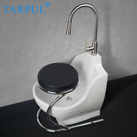TARPUL Produit musulman moderne Lavabo sur pied Wudu Mate Lavabo à montage mural à trou unique en céramique pour salle de bain Matériel en pierre