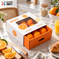 Boîte de présentation de fruits en carton ondulé gaufré écologique prête à l'emploi, plateau en carton perforé pour la section produits frais des supermarchés