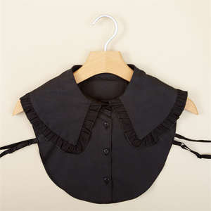 Nuevo estilo personalizado 100% algodón moda blanco Color sólido mujeres falso desmontable cuello falso - Product Image 6