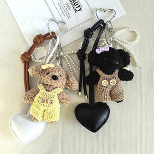 Llavero de Peluche Creativo y Adorable con Forma de Perro Mr. Bean, Impresión en Relieve 3D, Colgante para Parejas, Adorno para Bolsos, Oso con Ropa - Product Image 3