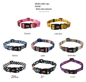 Kalung Anjing Kucing Bahan Nylon Polyester Mewah Grosir, Dapat Disesuaikan, Lembut, Sablon Transfer Panas Custom, Gaya Kartun - Product Image 5