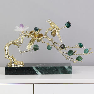 Luxe Salon Porche Meuble TV Armoire À Vin Bibliothèque Décorations Améthyste Riche Arbre Lumière Métal Artefact Charme - Product Image 6