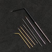 Aiguille de sonde en acier tungstène plaqué or pour test ponctuel de puces IC sur plaquettes, compatible DC/RF, personnalisable