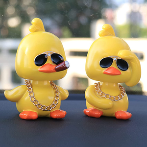 <span class=keywords><strong>Tiktok</strong></span>-cabeza móvil de pato amarillo, muñeco con cabeza móvil, accesorios de Interior de coche, adornos de jardín, decoración del hogar, accesorios de coche - Product Image 3