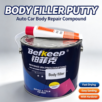 Mastic de remplissage pour carrosserie 1K 2K en polyester à séchage rapide et à haute teneur en solides, excellente propriété de ponçage facile, revêtement de surface lisse