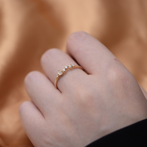 Fashion 925 Sterling Silver <strong>Gold</strong> Plated Marquise <strong>Opal</strong> Diamond Cz Zircon Band <strong>Rings</strong> - Product Image 3