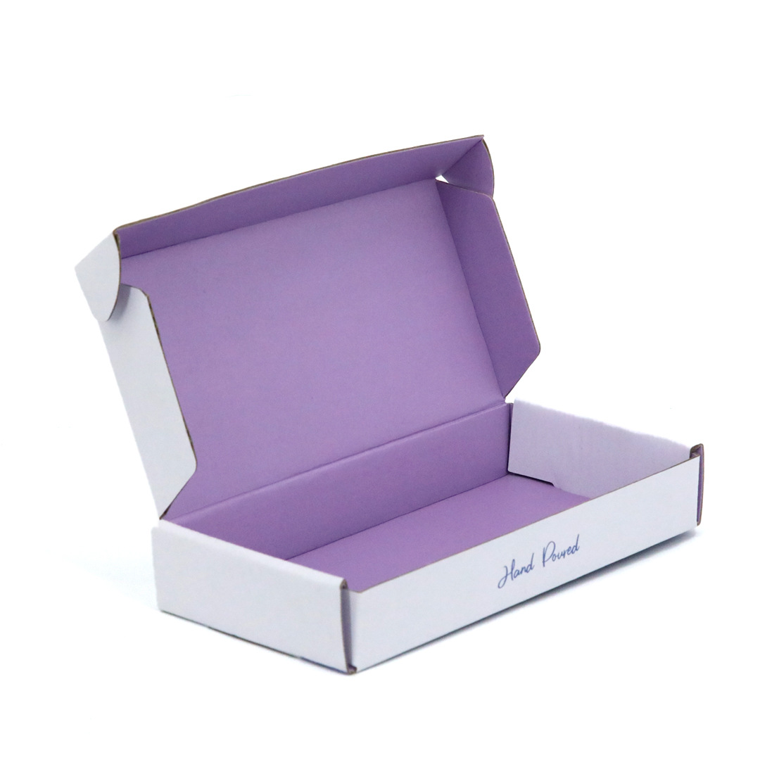 Manufacturer Custom Logo Purple Underwear Bra Vest Tie Stocking Skirt Suit Gift Packaging Corrugated Paper Shipping Mailing Box