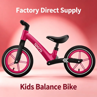 Vélo d'équilibre pour enfants à 2 roues, fourni directement par l'usine, avec roues gonflables en caoutchouc de 12 et 14 pouces, personnalisation OEM et ODM disponible