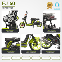 Scooter utilitaire robuste 50CC à essence avec réservoir de carburant de 5,4 L, porte-bagages arrière pour les trajets quotidiens et les déplacements sur de courtes distances