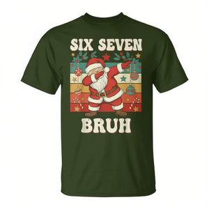 Six Seven Christmas Meme T-shirt a maniche corte per adulti, girocollo unisex, stampa digitale - Product Image 2