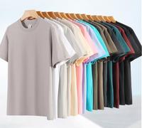 T-shirt pour homme en coton tricoté 230g à manches courtes, vêtements de marque de mode d'été, t-shirt blanc pour homme, t-shirt de couple pour homme