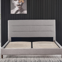 Mobilier de chambre à coucher Lit king et queen size avec cadre en bois et couverture en tissu