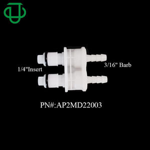 Conector rápido de plástico POM de doble orificio Jiyou con válvula de cierre de 1/4 para tuberías de agua, aceite y vapor - Product Image 5