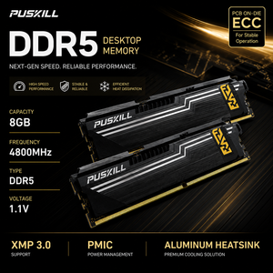 PUSKILL DDR5 1.1V RAM de bureau 8 Go 16 Go 4800 MHz 5600 6000 pour PC Gaming - Product Image 1