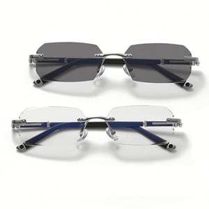 Gafas de Sol Unisex Vintage al por Mayor, Fotocromáticas, Anti Luz Azul, Montura Metálica sin Aro, Gafas para Computadora - Product Image 1