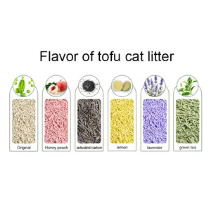 Arena para gatos de tofu de alta absorción sin polvo de 3mm con muestras gratis