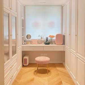 Classic Design <b>Glass</b> Door Armoire Closet High-end White Built in Wardrobe Storage Cabinet Walk in Dressing Room Closet System - Product Image 6