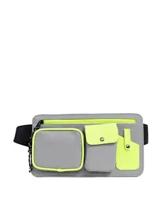 POSH DREAMS Fashionable men's and women's contrasting color universal multi-pocket waist bag cross-body sports chest bag